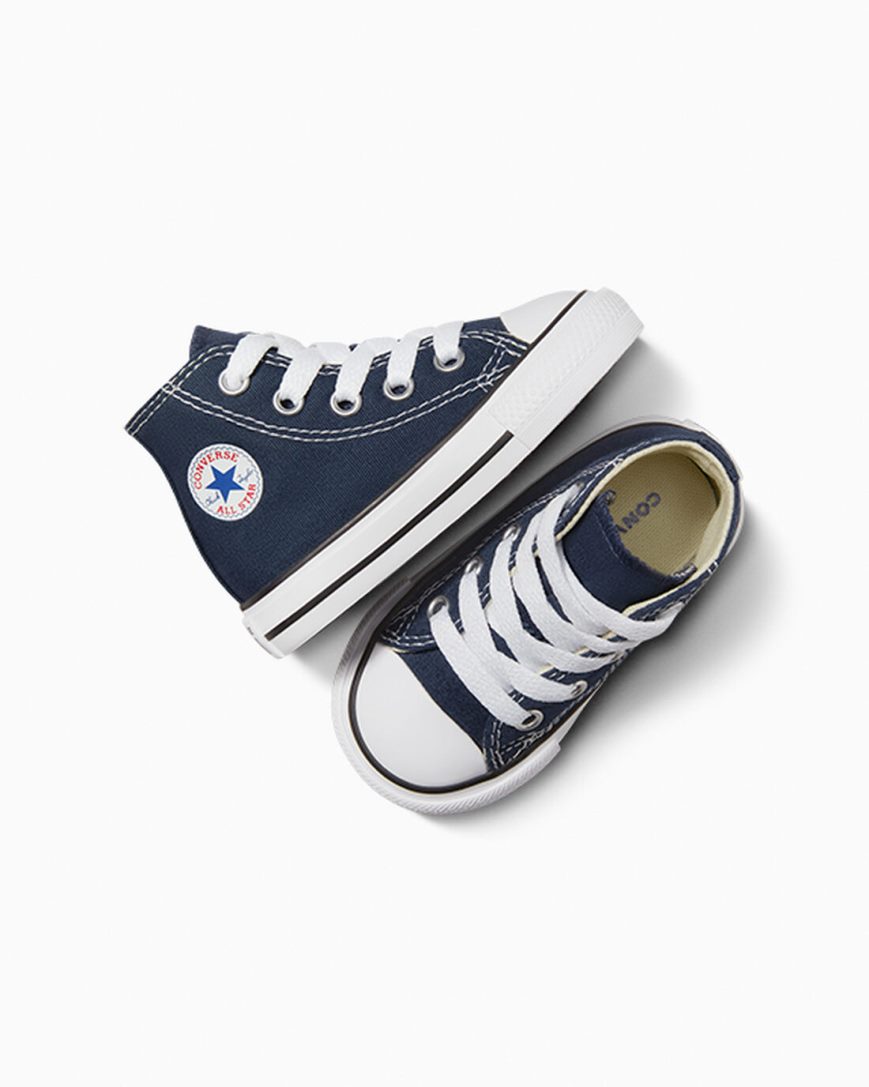 Zapatillas Altas Converse Chuck Taylor All Star Classic Niño Azul Marino | PE 748L0P